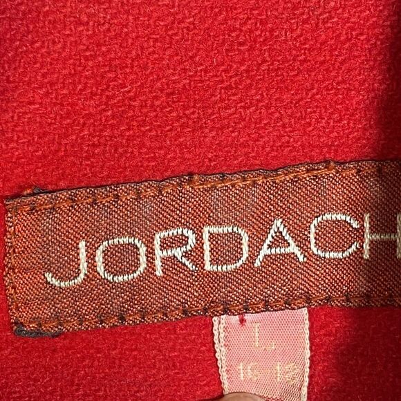 Vintage Jordache Varsity Bomber Jacket Red Blue Wool Blend - Picture 6 of 7